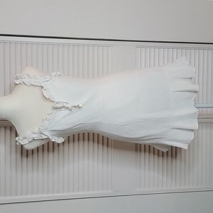 Polly White Ruffle Top Mini Dress